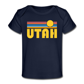 Utah Baby T-Shirt - Organic Retro Sun Utah Infant T-Shirt