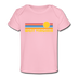 West Virginia Baby T-Shirt - Organic Retro Sun West Virginia Infant T-Shirt - light pink