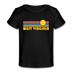 West Virginia Baby T-Shirt - Organic Retro Sun West Virginia Infant T-Shirt - black