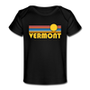 Vermont Baby T-Shirt - Organic Retro Sun Vermont Infant T-Shirt - black