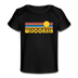 Wisconsin Baby T-Shirt - Organic Retro Sun Wisconsin Infant T-Shirt - black