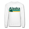 Alaska Sweatshirt - Retro Camping Alaska Crewneck Sweatshirt - white