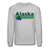 Alaska Sweatshirt - Retro Camping Alaska Crewneck Sweatshirt - heather gray