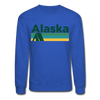 Alaska Sweatshirt - Retro Camping Alaska Crewneck Sweatshirt - royal blue