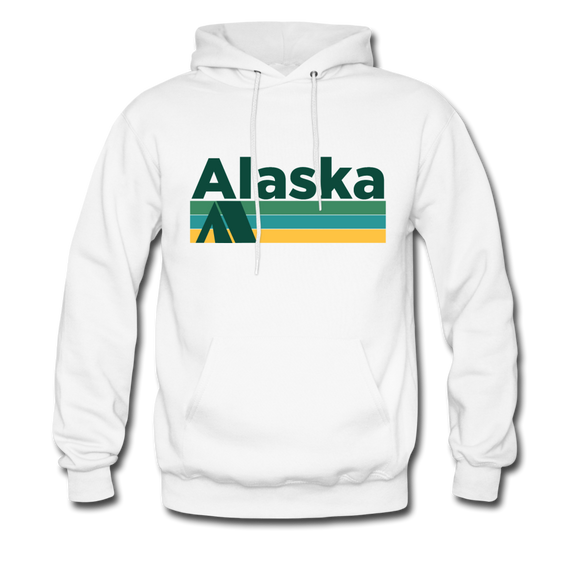 Alaska Hoodie - Retro Camping Alaska Hooded Sweatshirt - white