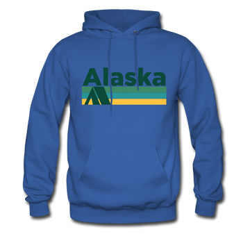 Alaska Hoodie - Retro Camping Alaska Hooded Sweatshirt - royal blue