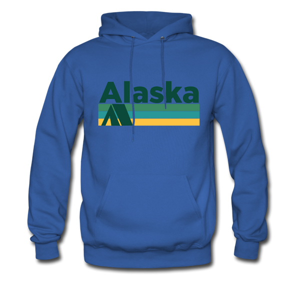 Alaska Hoodie - Retro Camping Alaska Hooded Sweatshirt - royal blue
