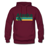 Alaska Hoodie - Retro Camping Alaska Hooded Sweatshirt - burgundy