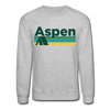 Aspen, Colorado Sweatshirt - Retro Camping Aspen Crewneck Sweatshirt - heather gray