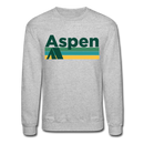 Aspen, Colorado Sweatshirt - Retro Camping Aspen Crewneck Sweatshirt - heather gray