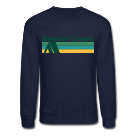 Beaver Creek, Colorado Sweatshirt - Retro Camping Beaver Creek Crewneck Sweatshirt - navy