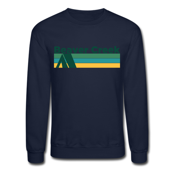 Beaver Creek, Colorado Sweatshirt - Retro Camping Beaver Creek Crewneck Sweatshirt - navy