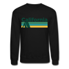 California Sweatshirt - Retro Camping California Crewneck Sweatshirt - black
