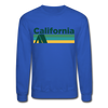 California Sweatshirt - Retro Camping California Crewneck Sweatshirt - royal blue