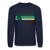 California Sweatshirt - Retro Camping California Crewneck Sweatshirt - navy