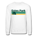 Estes Park, Colorado Sweatshirt - Retro Camping Estes Park Crewneck Sweatshirt - white