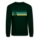 Estes Park, Colorado Sweatshirt - Retro Camping Estes Park Crewneck Sweatshirt - forest green