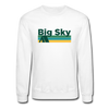 Big Sky, Montana Sweatshirt - Retro Camping Big Sky Crewneck Sweatshirt - white