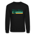 Big Sky, Montana Sweatshirt - Retro Camping Big Sky Crewneck Sweatshirt - black