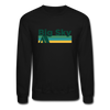 Big Sky, Montana Sweatshirt - Retro Camping Big Sky Crewneck Sweatshirt - black