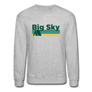 Big Sky, Montana Sweatshirt - Retro Camping Big Sky Crewneck Sweatshirt - heather gray