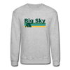 Big Sky, Montana Sweatshirt - Retro Camping Big Sky Crewneck Sweatshirt - heather gray