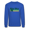 Big Sky, Montana Sweatshirt - Retro Camping Big Sky Crewneck Sweatshirt - royal blue