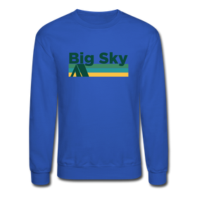 Big Sky, Montana Sweatshirt - Retro Camping Big Sky Crewneck Sweatshirt