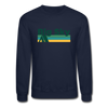 Big Sky, Montana Sweatshirt - Retro Camping Big Sky Crewneck Sweatshirt - navy