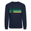 Boulder, Colorado Sweatshirt - Retro Camping Boulder Crewneck Sweatshirt - navy