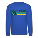 Crested Butte, Colorado Sweatshirt - Retro Camping Crested Butte Crewneck Sweatshirt - royal blue