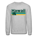 Hawaii Sweatshirt - Retro Camping Hawaii Crewneck Sweatshirt - heather gray