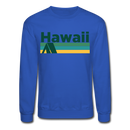 Hawaii Sweatshirt - Retro Camping Hawaii Crewneck Sweatshirt - royal blue