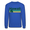 Hawaii Sweatshirt - Retro Camping Hawaii Crewneck Sweatshirt - royal blue