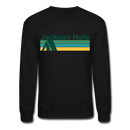 Jackson Hole, Wyoming Sweatshirt - Retro Camping Jackson Hole Crewneck Sweatshirt - black
