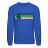 Jackson Hole, Wyoming Sweatshirt - Retro Camping Jackson Hole Crewneck Sweatshirt - royal blue