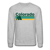 Colorado Sweatshirt - Retro Camping Colorado Crewneck Sweatshirt - heather gray