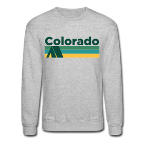Colorado Sweatshirt - Retro Camping Colorado Crewneck Sweatshirt - heather gray
