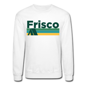 Frisco, Colorado Sweatshirt - Retro Camping Frisco Crewneck Sweatshirt - white