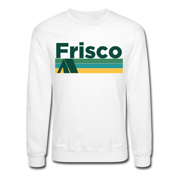 Frisco, Colorado Sweatshirt - Retro Camping Frisco Crewneck Sweatshirt - white