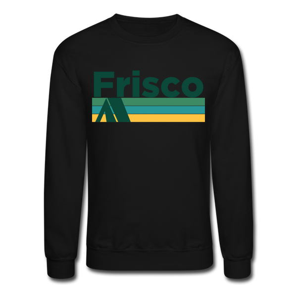 Frisco, Colorado Sweatshirt - Retro Camping Frisco Crewneck Sweatshirt - black