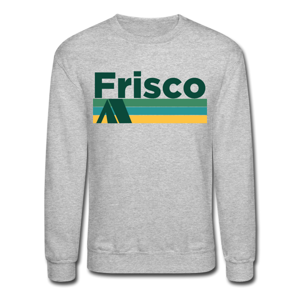 Frisco, Colorado Sweatshirt - Retro Camping Frisco Crewneck Sweatshirt - heather gray