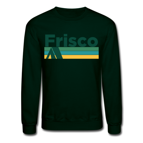 Frisco, Colorado Sweatshirt - Retro Camping Frisco Crewneck Sweatshirt - forest green