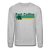 Fort Collins, Colorado Sweatshirt - Retro Camping Fort Collins Crewneck Sweatshirt - heather gray