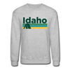 Idaho Sweatshirt - Retro Camping Idaho Crewneck Sweatshirt - heather gray