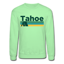 Lake Tahoe, California Sweatshirt - Retro Camping Lake Tahoe Crewneck Sweatshirt - lime