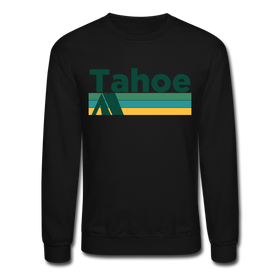 Lake Tahoe, California Sweatshirt - Retro Camping Lake Tahoe Crewneck Sweatshirt - black
