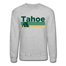 Lake Tahoe, California Sweatshirt - Retro Camping Lake Tahoe Crewneck Sweatshirt - heather gray