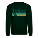 Lake Tahoe, California Sweatshirt - Retro Camping Lake Tahoe Crewneck Sweatshirt - forest green