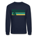 Maine Sweatshirt - Retro Camping Maine Crewneck Sweatshirt - navy